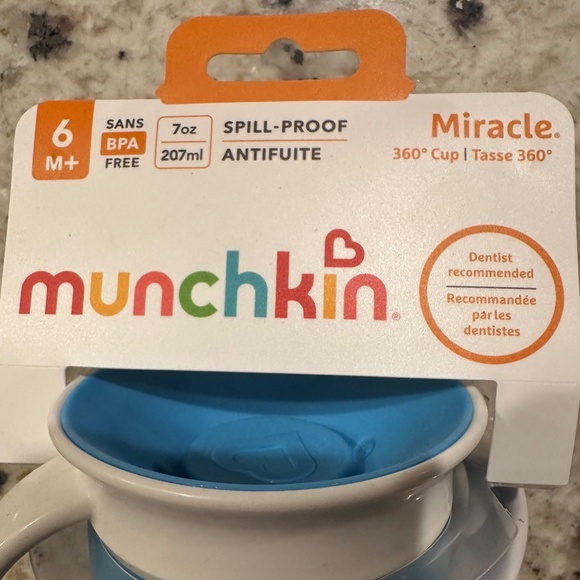 *BRAND NEW/NEVER USED* munchkin Miracle 6 M+ Spill-Proof 360° Cup - Picture 2 of 5